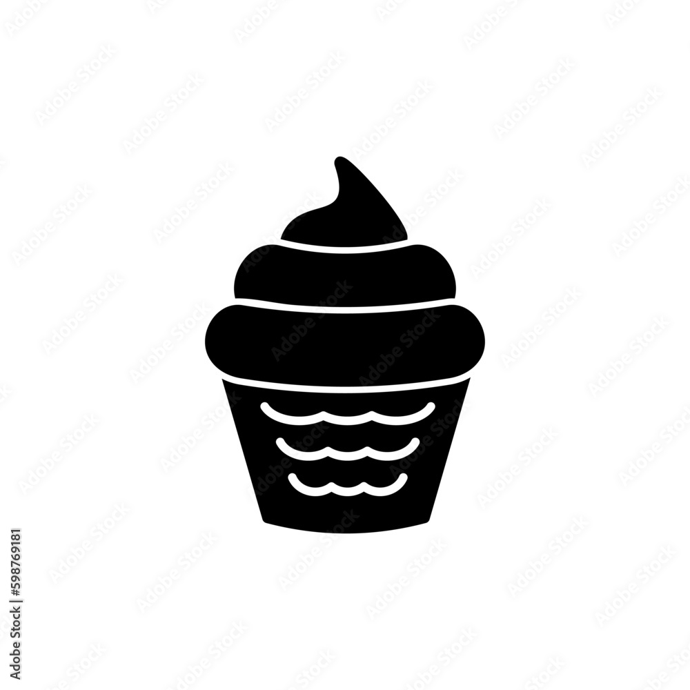 Cup cake icon vector. cake icon. bakery. muffin Cup cake icon vector. cake icon. bakery. muffin