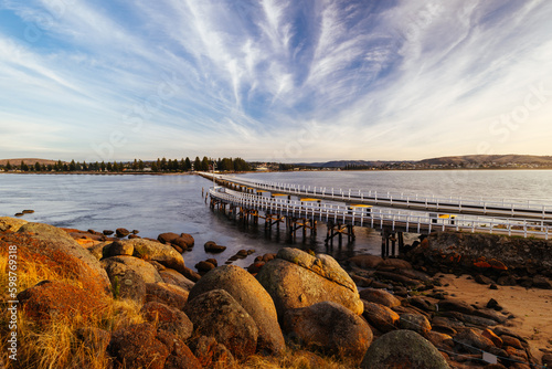 Photography Granite Island Causeway in Victor Harbor in Australia