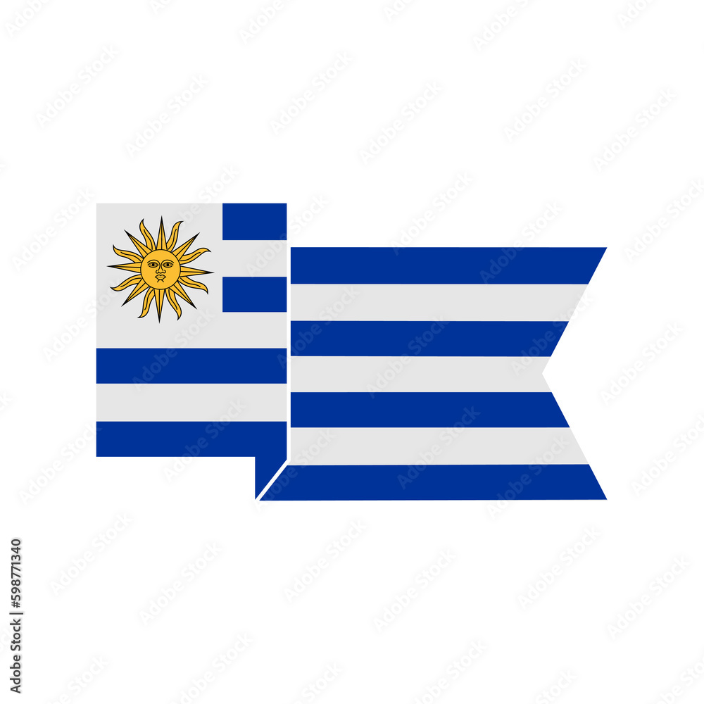 Obraz premium Uruguay flags icon set, Uruguay independence day icon set vector sign symbol