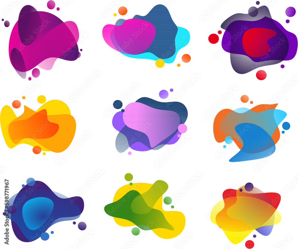 Set of  Liquid Color Abstract