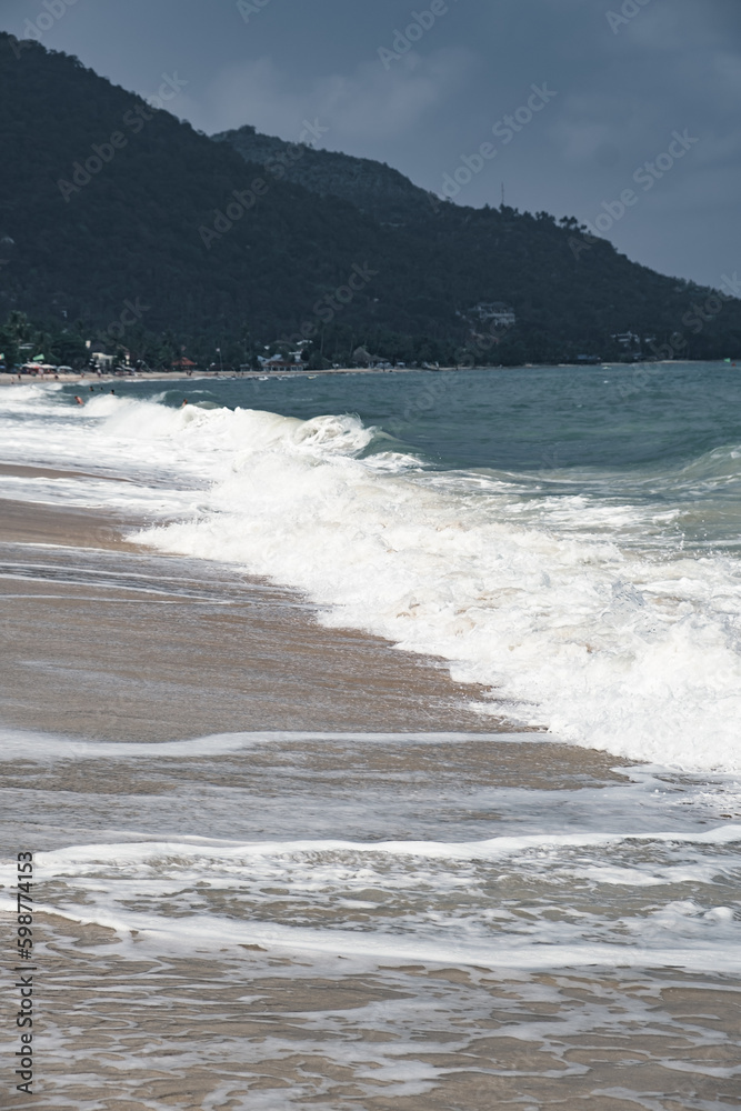 waves of the Gulf of Thailand on the beaches of Koh Samui waves of the Gulf of Thailand on the beaches of Koh Samui