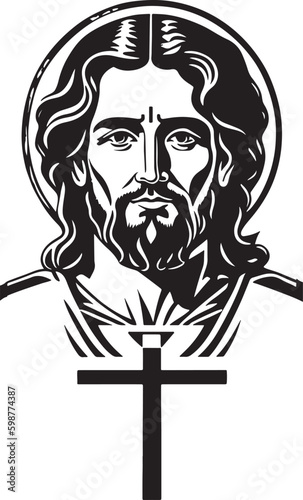 Beautiful and powerful jesus christ art vector 