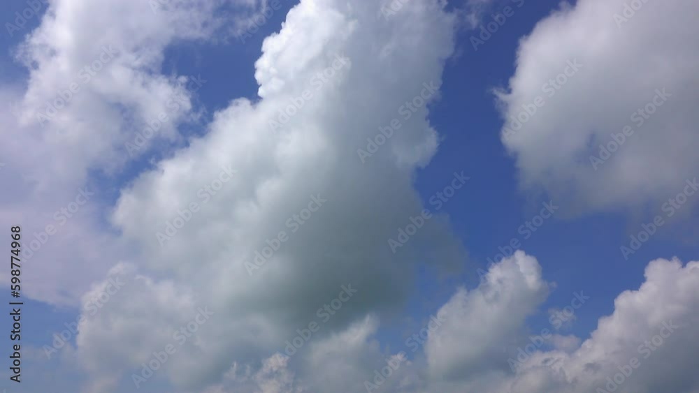 Close-up white clouds in blue sky Timelapse Close-up white clouds in blue sky Timelapse