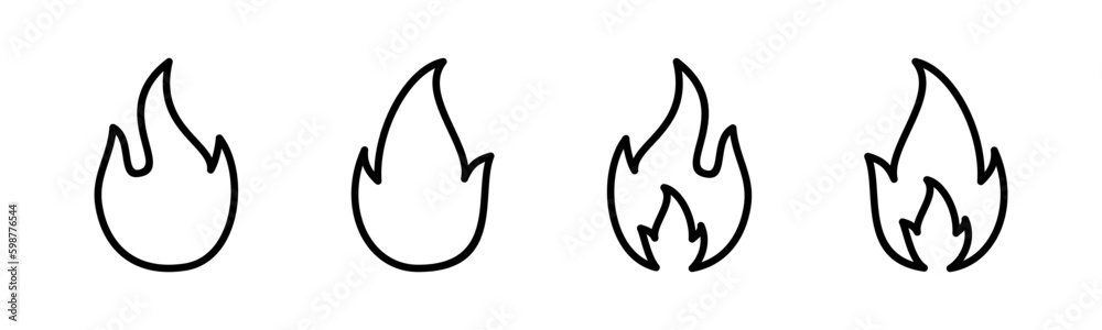 Fire icon vector illustration. fire sign and symbol Fire icon vector illustration. fire sign and symbol