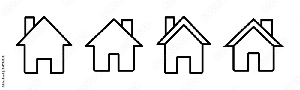 Home icon vector illustration. House sign and symbol Home icon vector illustration. House sign and symbol