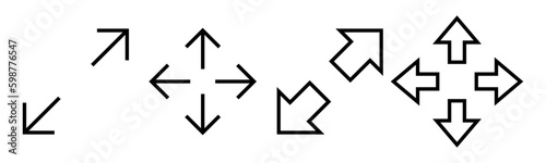 Free Download Fullscreen Icon vector illustration. Expand to full screen sign and symbol. Arrows symbol - GFXLoad