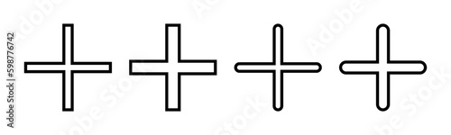 Plus Icon vector illustration. Add plus sign and symbol