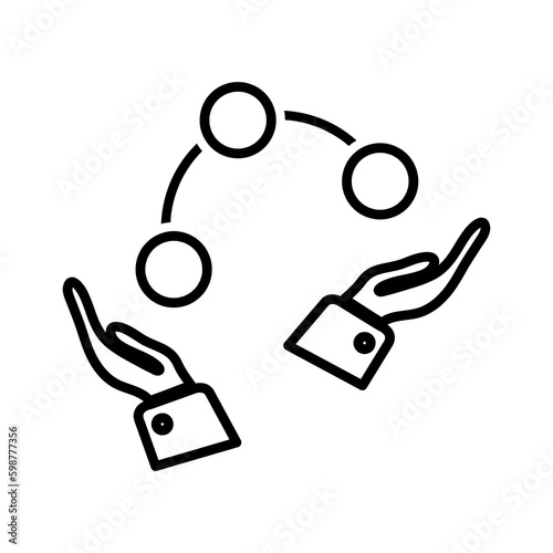 ball juggling icon vector illustration on white background