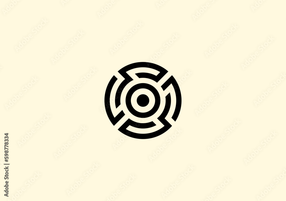 coin crypto logo symbol based on letter S with line design stylish
