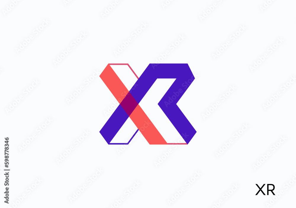 XR logo with X like a graph cube symbol XR logo with X like a graph cube symbol