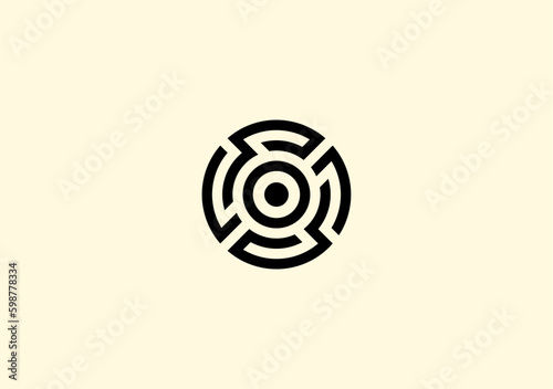 coin crypto logo symbol based on letter S with line design stylish
