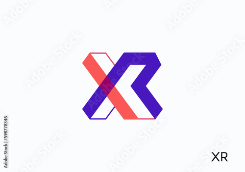 XR logo with X like a graph cube symbol