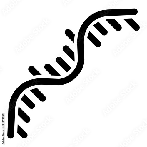 RNA black icon. Suitable for website, content design, poster, banner, or video editing needs photo