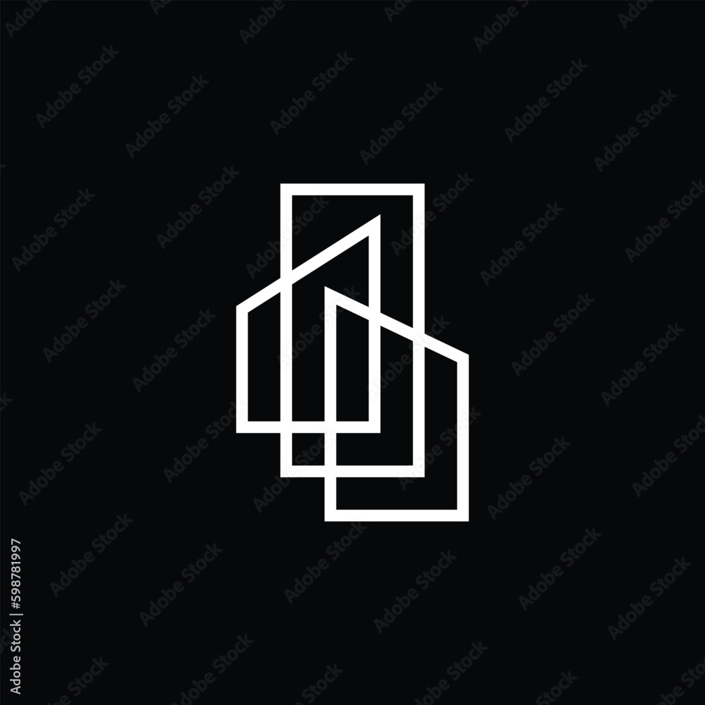 Three Building Apartment Construction Tower Outline Logo vector Icon illustration Three Building Apartment Construction Tower Outline Logo vector Icon illustration