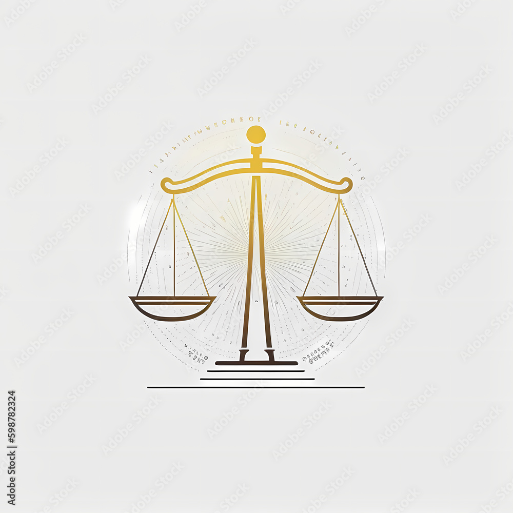 Justice Scale Logo. Generative AI Justice Scale Logo. Generative AI