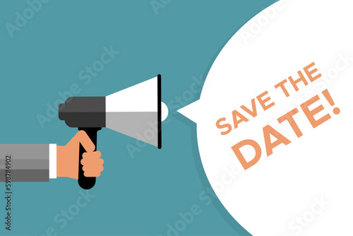 Save the date banner vector banner. Compliance message vector illustration