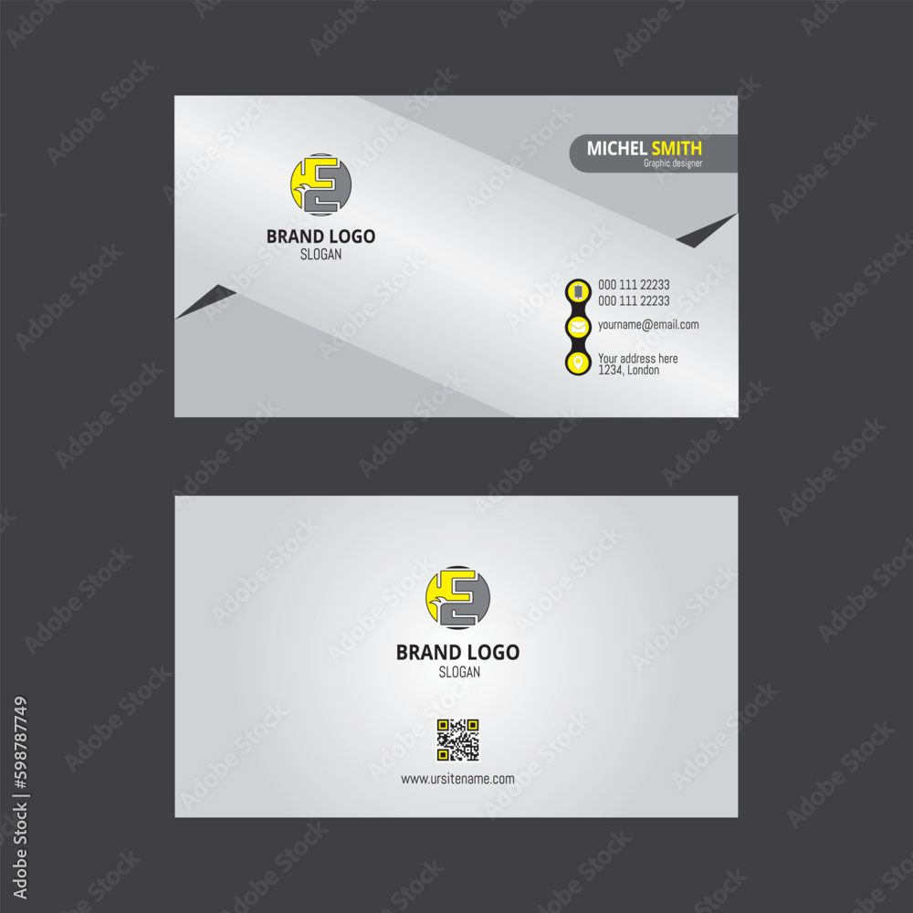 Fototapeta premium Corporate business Silver card template vector