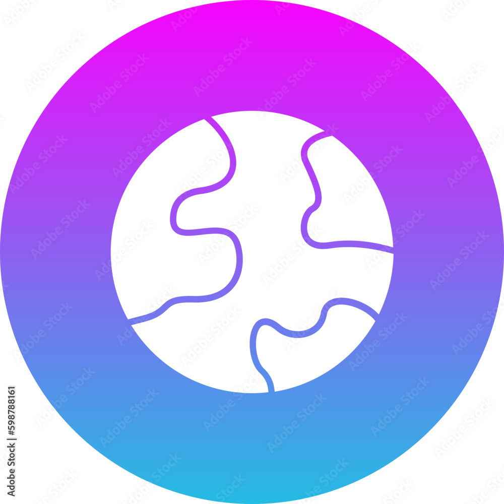 Earth Gradient Circle Glyph Inverted Icon Earth Gradient Circle Glyph Inverted Icon