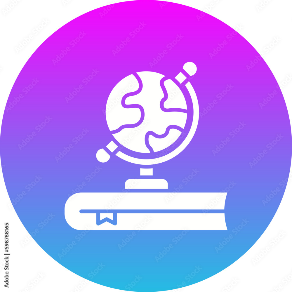 Geography Gradient Circle Glyph Inverted Icon Geography Gradient Circle Glyph Inverted Icon