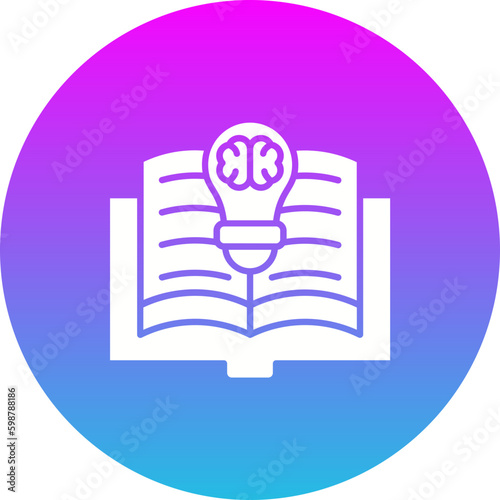 Knowledge Gradient Circle Glyph Inverted Icon