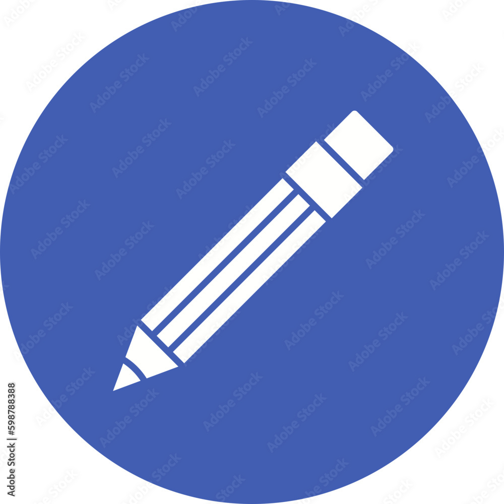 Pencil Multicolor Circle Glyph Inverted Icon Pencil Multicolor Circle Glyph Inverted Icon