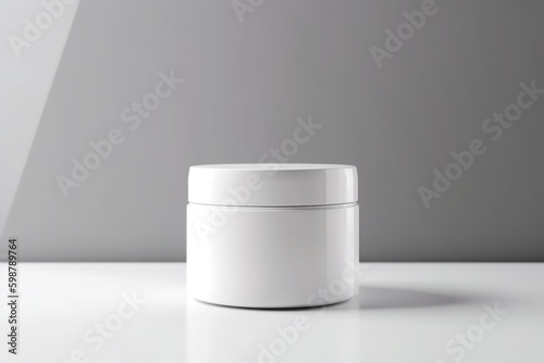 Blank Cosmetic Jar Mockup For Product With Isolated Background Generative AI