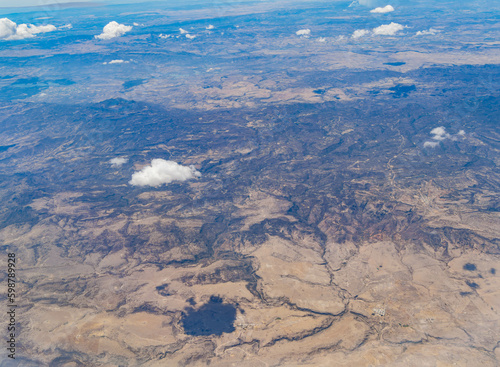Aerial view of the rural landscape