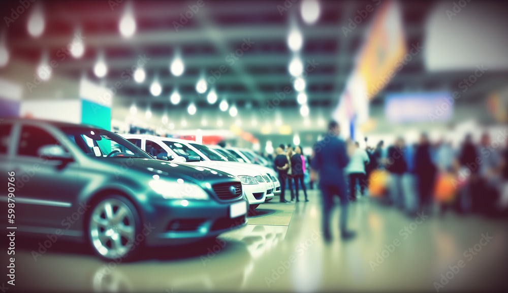 custom made wallpaper toronto digitalBlurred, defocused background of public event exhibition hall 
