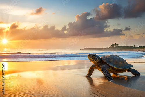 sunset on the beach