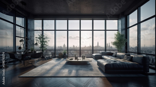 Luxury Penthouse Living Room © Jayson Hawley