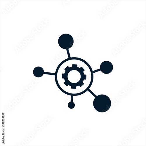 The concept of taxonomy, management of society, personnel. Vector icon isolated on white background.