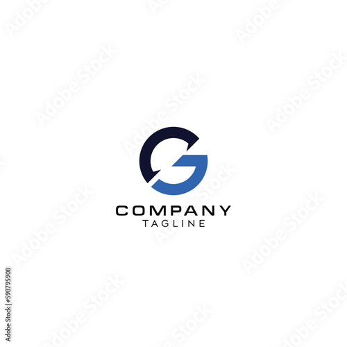 Abstract letter CG logo design, logo CG vector, Vector geomatic letter CG logo or letter Design, CG Logo Design Template