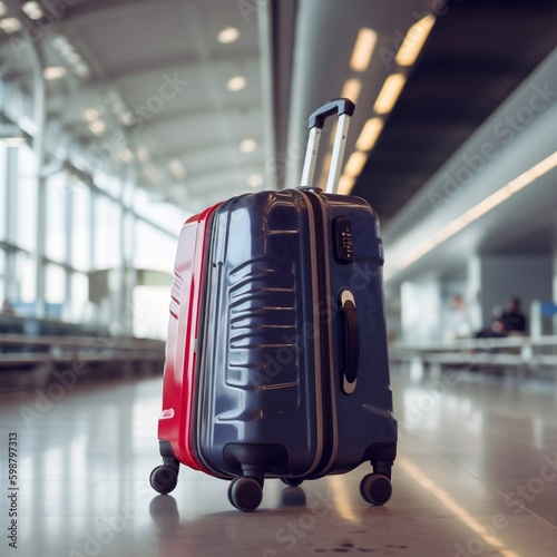 departure transportation baggage flight business suitcase terminal air bag travel. Generative AI. Generative AI