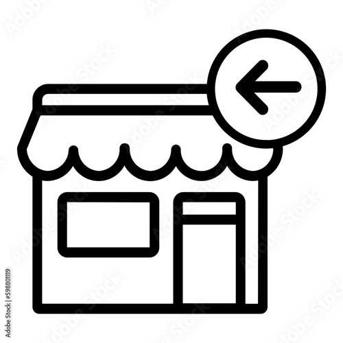 arrow shopping online market cart outline icon