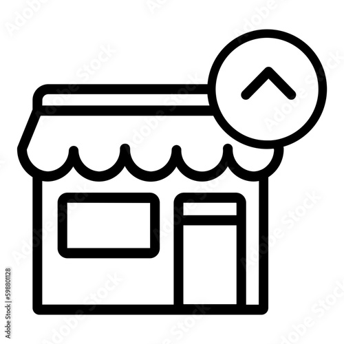 arrow shopping online market cart outline icon