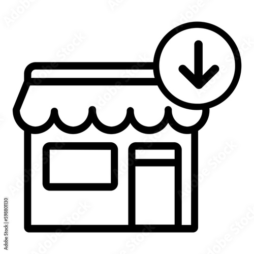 arrow shopping online market cart outline icon