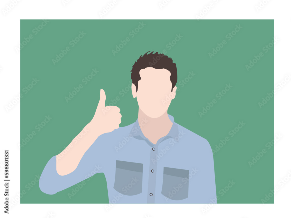Flat vector working people character on isolated white .A man with an open envelope with a letter. Empty sheet of paper for text template. Mail concept. Sending a message, notification, Vector.