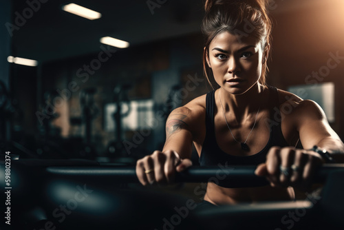 Generative AI -  Fit Woman at the Gym