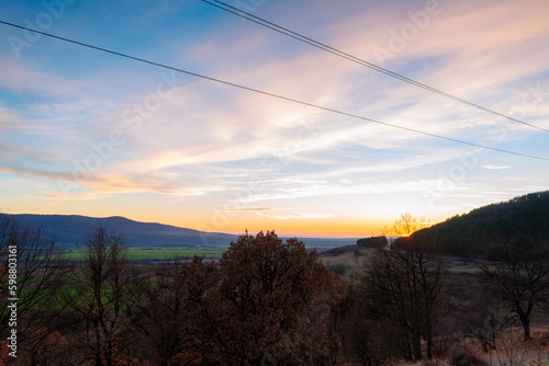 Wallpaper Mural A scenic sunset high from the mountain. Torontodigital.ca