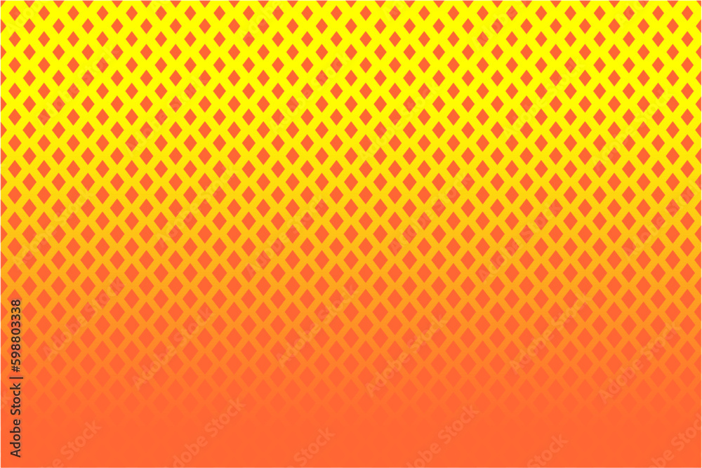 Gradient halftone orange yellow background. Retro pop art texture. Geometric pattern. Gradient halftone orange yellow background. Retro pop art texture. Geometric pattern.