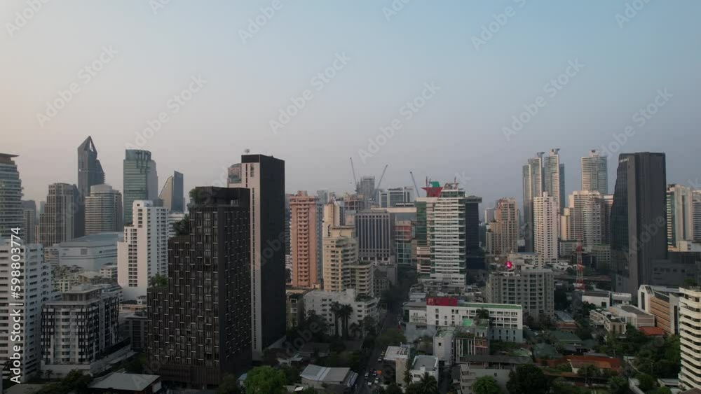 Aerial view of Watthana district in Bangkok, Thailand Generative AI Aerial view of Watthana district in Bangkok, Thailand Generative AI