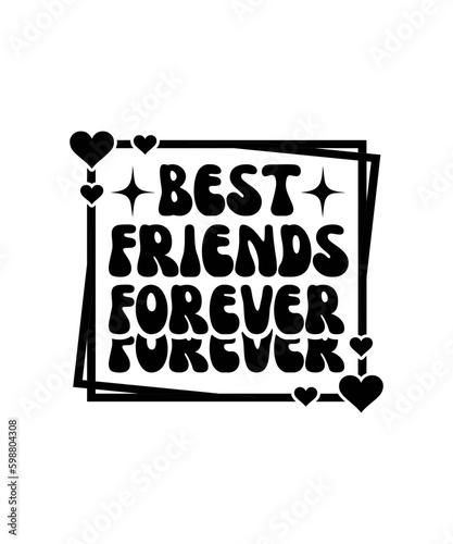 best friends forever svg design