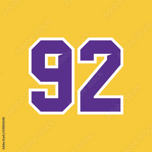 Basketball Sport Number Vector Template 92