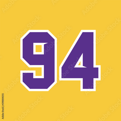 Basketball Sport Number Vector Template 94