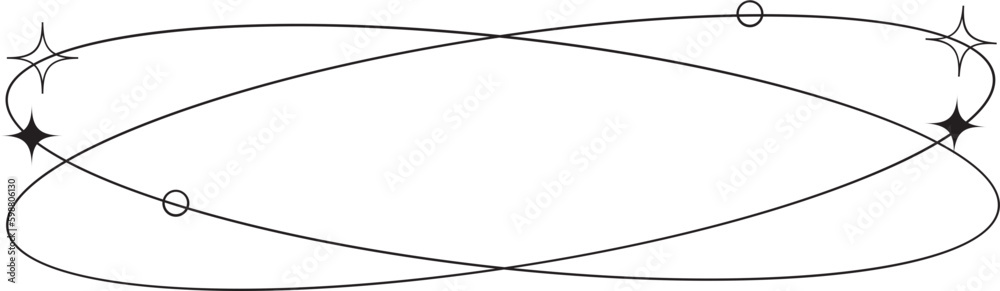 Fototapeta premium Oval Aesthetic Monoline