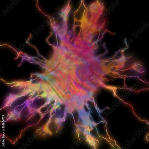 Futuristic lightning  energy  space  abstract background