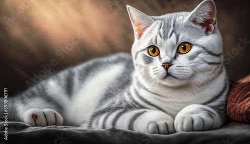 American Shorthair cat. beautiful instagram photography - Generative AI
