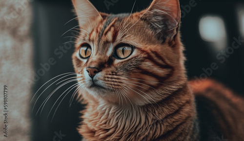 Havana Brown cat. beautiful instagram photography - Generative AI
