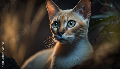 Javanese cat. beautiful instagram photography - Generative AI
