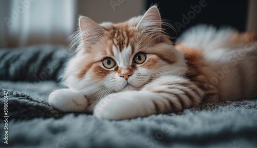 LaPerm cat. beautiful instagram photography - Generative AI
